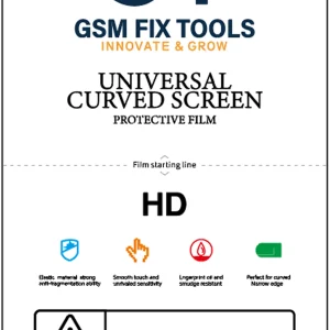 GSM FIX TOOLS Universal Curved Screen Protective Film (HD)